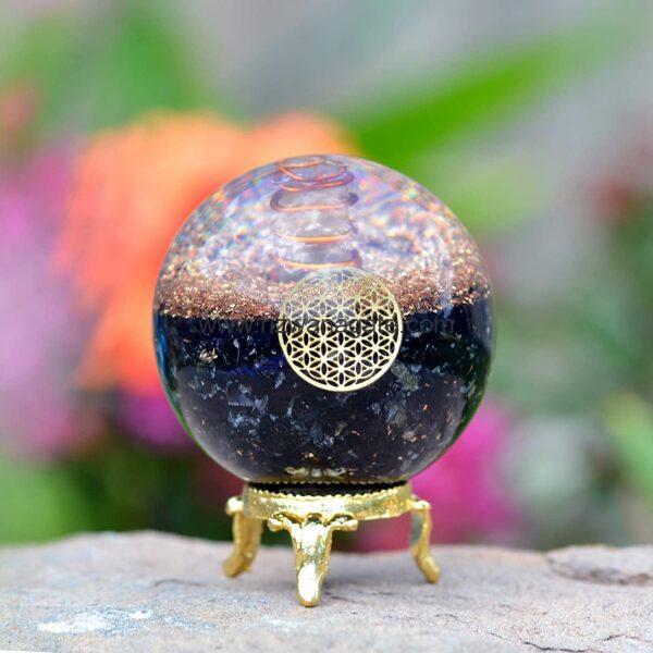 Black Tourmaline Orgone Sphere - Image 4