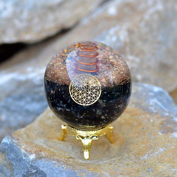 Black Tourmaline Orgone Sphere - Image 3