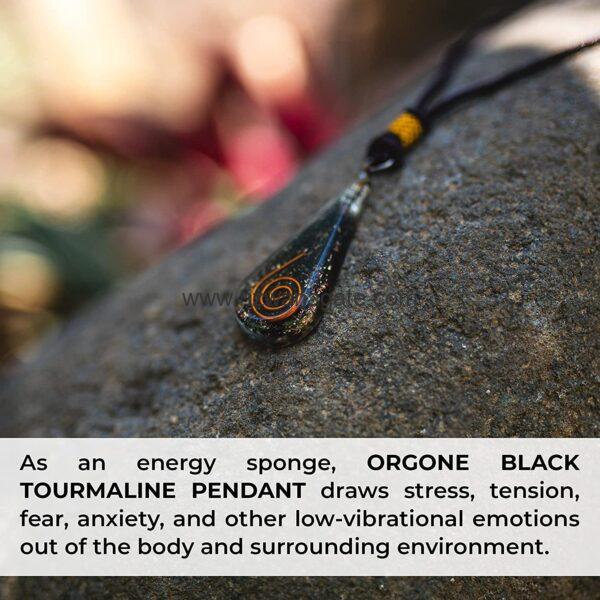 Black Tourmaline Orgone Pendant - Image 4