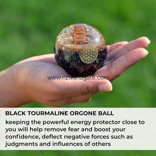 Black Tourmaline Orgone Sphere - Image 5