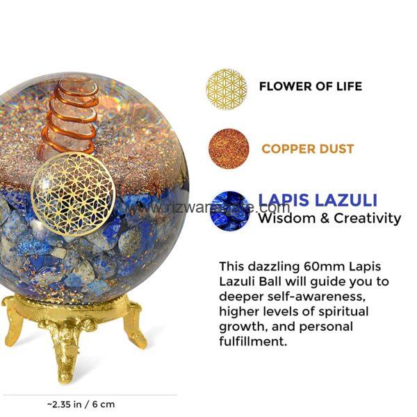 Lapis Lazuli Orgone Sphere - Image 2