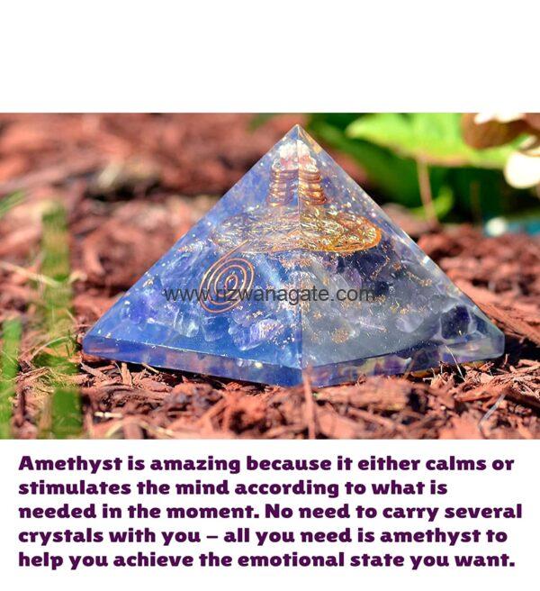 Amethyst Orgone Pyramid - Image 2
