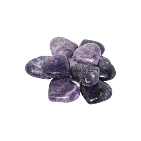 Lepidolite Puffy Heart - Image 4