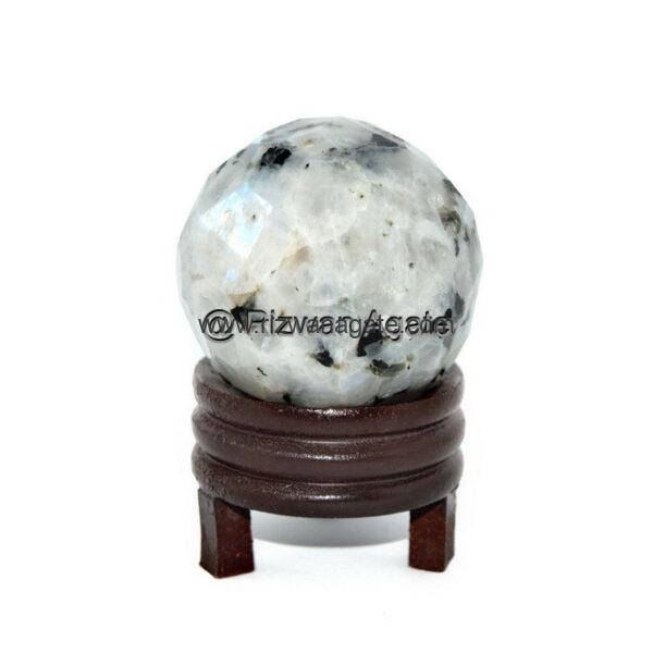 White Moonstone Faceted Sphere