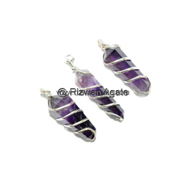Amethyst Wire Wrapped Pendant