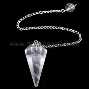 Clear Crystal Quartz Pendulum