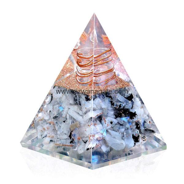Rainbow Moonstone Orgone Pyramid