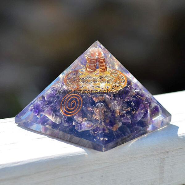 Amethyst Orgone Pyramid