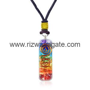 Seven Chakra Orgone Pendant