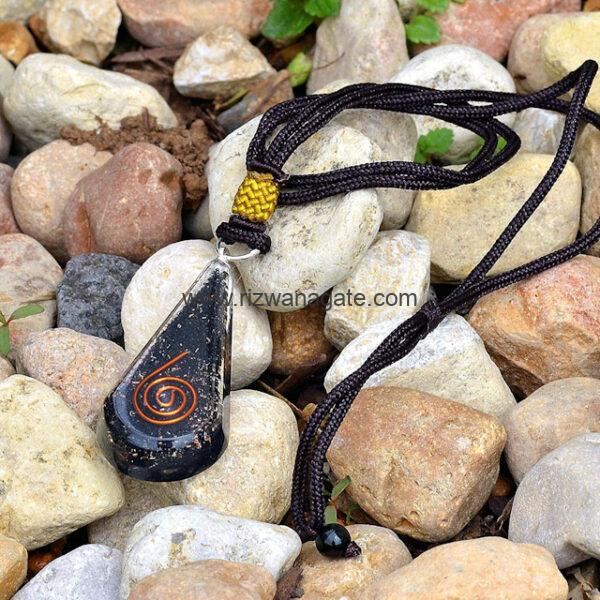 Black Tourmaline Orgone Pendant