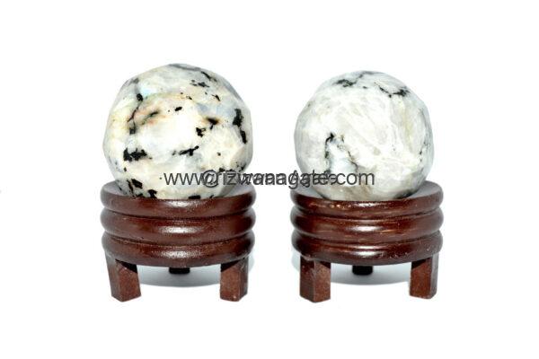 White Moonstone Faceted Sphere - Image 2