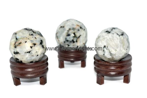 White Moonstone Faceted Sphere - Image 3