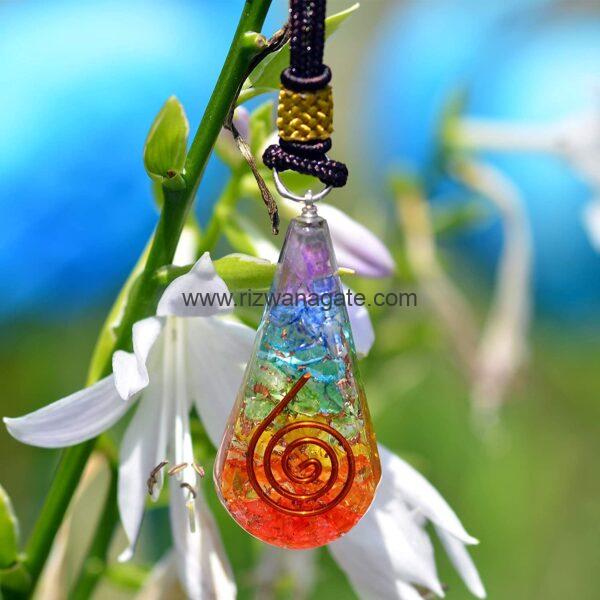 Seven Chakra  Orgone Pendant - Image 4