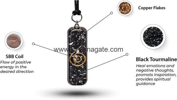 Black Tourmaline Orgone Pendant - Image 3