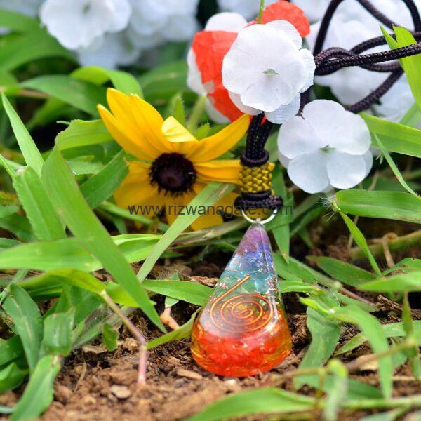 Seven Chakra  Orgone Pendant - Image 2