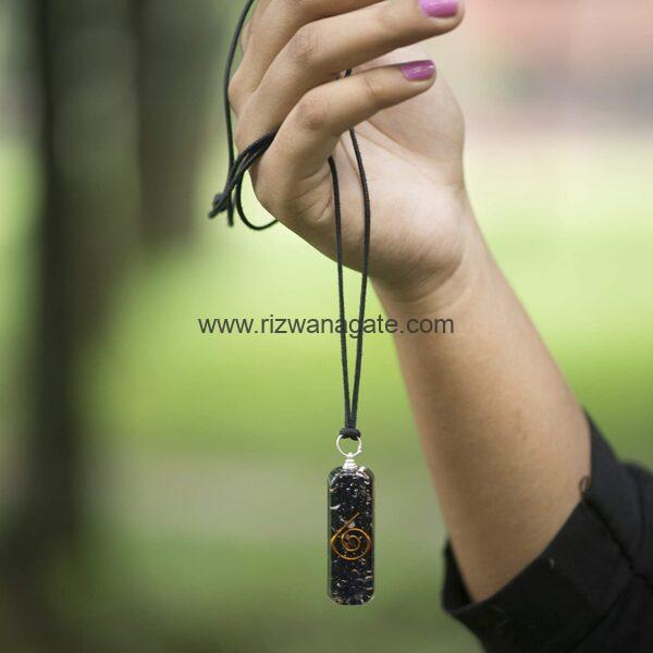 Black Tourmaline Orgone Pendant - Image 4