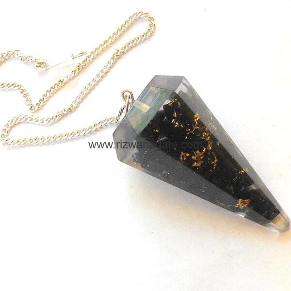 Black Tourmaline Orgone Pendulum - Image 2