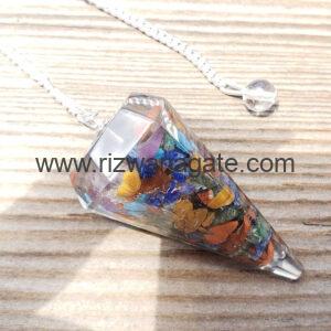 Seven Chakra Orgone Pendulum