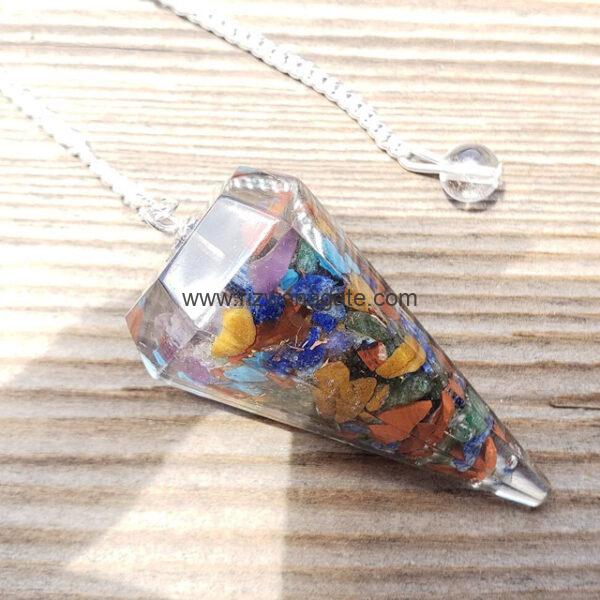 Seven Chakra Orgone Pendulum
