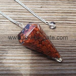 Red Jasper Orgone Pendulum