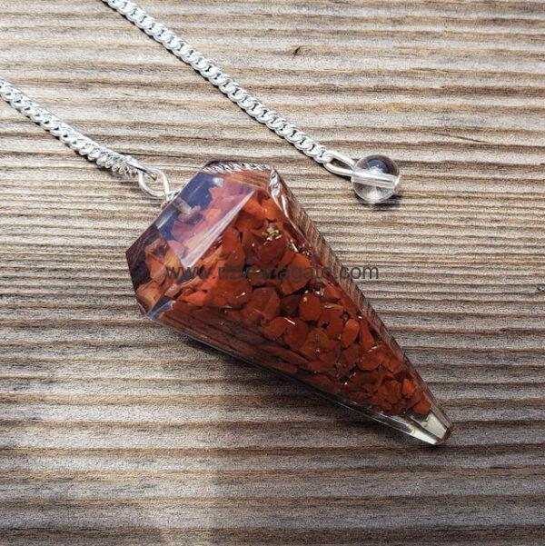 Red Jasper Orgone Pendulum