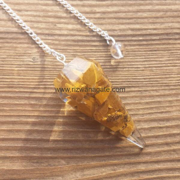 Yellow Jasper Orgone Pendulum